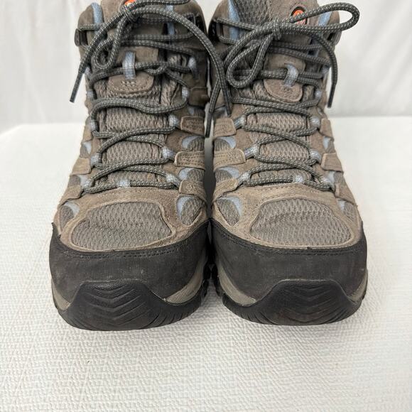 Merrell Moab 3 Mid Boots Womens 10 Wide Vibram Waterproof Hiking Gray Blue - Picture 2 of 11